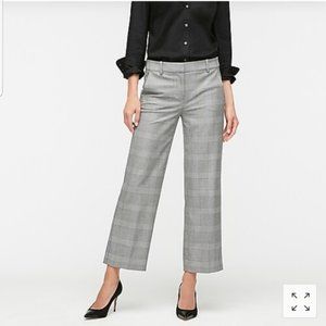 J Crew High rise Peyton wide leg pant in glen plaid  - size 10